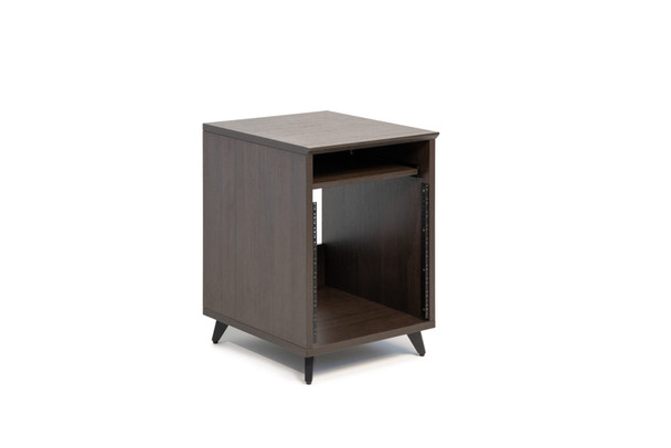 Gator Cases GFW-ELITEDESKRK-BRN Elite Furniture Series 10U Studio Rack Table in Dark Walnut Finish