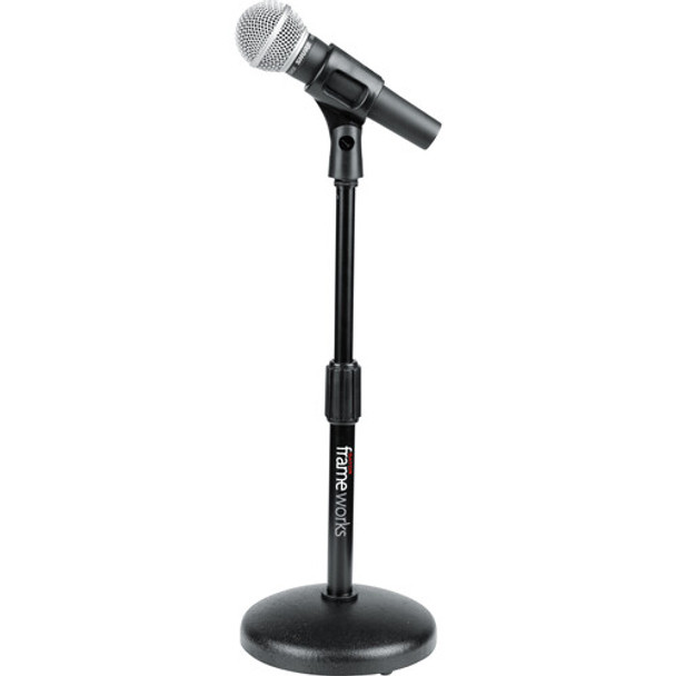 Gator Cases GFW-MIC-0501 Desktop Microphone Stand with Round Weighted Base & Adjustable Height