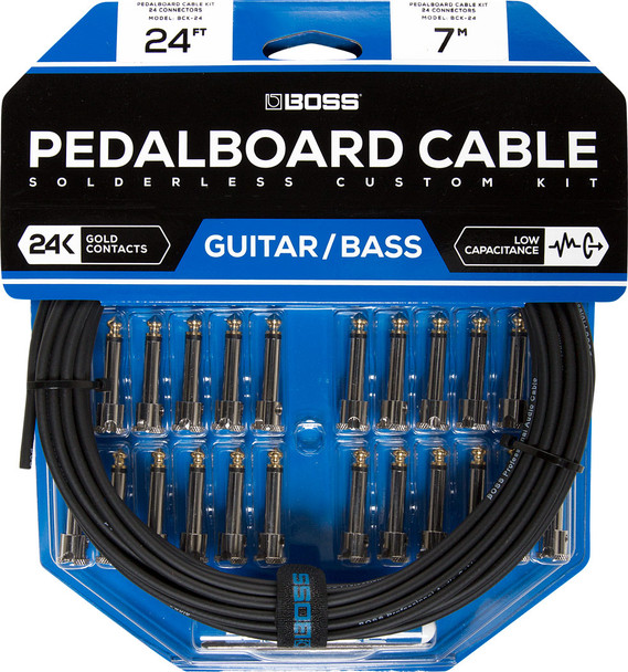 Roland Professional BCK-24 PEDAL BOARD CABLE KIT, 24 CONNECTORS, 24FT / 7.3M CABLE