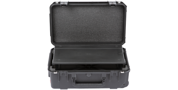 SKB 3i-2011M72U iSeries Case w/Removeable 2U Injection Molded 9" Deep Rack Cage, Carry-on size, TSA Latches, Wheels