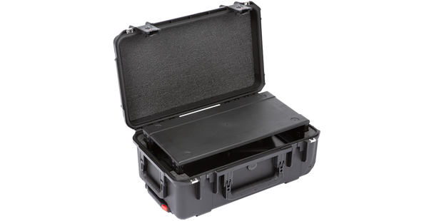 SKB 3i-2011M72U iSeries Case w/Removeable 2U Injection Molded 9" Deep Rack Cage, Carry-on size, TSA Latches, Wheels