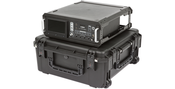 SKB 3i-2424M103U iSeries Case with Removeable 3U Injection Molded 20" Rack Cage, TSA Locking Latches, Wheels