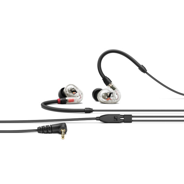 Sennheiser IE 100 PRO CLEAR In-ear monitoring headphones featuring 10mm dynamic transducer and black detachable 1