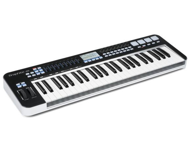 Samson SAKGR49 49 key USB MIDI Keyboard Controller, 9 faders, 8 encoders and 16 buttons with NI Komplete Elements