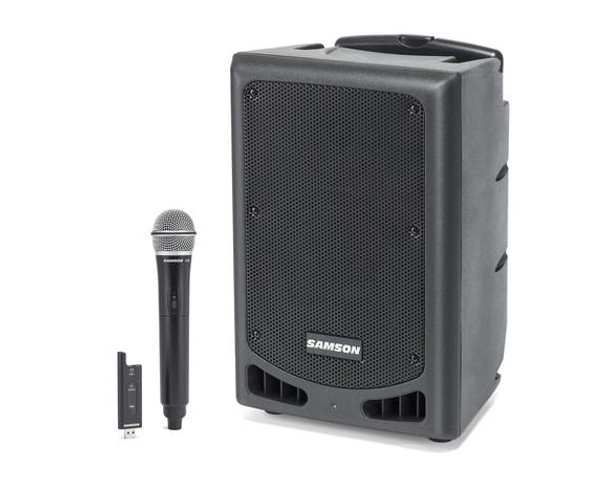 Samson SAXP208W Portable PA - 200 watts, 2-way, 8" Woofer, Bluetooth, (XPD2) Wireless HH mic (rechargeable battery)