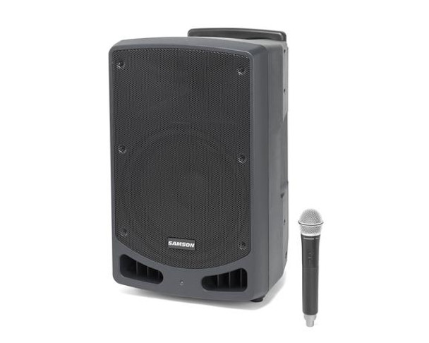 Samson SAXP312W-K Portable PA - 300 watts, 2-way, 12" Woofer, Bluetooth, (Con 88) UHF Wireless Q7 HH mic