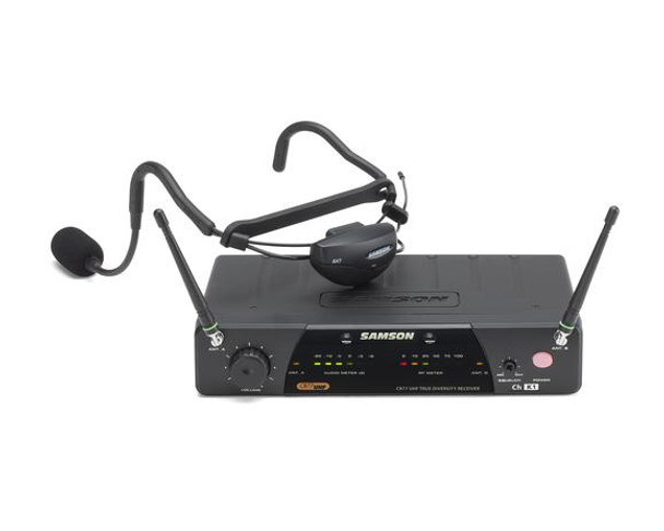 Samson SW7A7SQE-K1 AirLine 77 Wireless System Fitness Headset (AH7-Qe/CR77) - Frequency K1 - 489.050 MHz