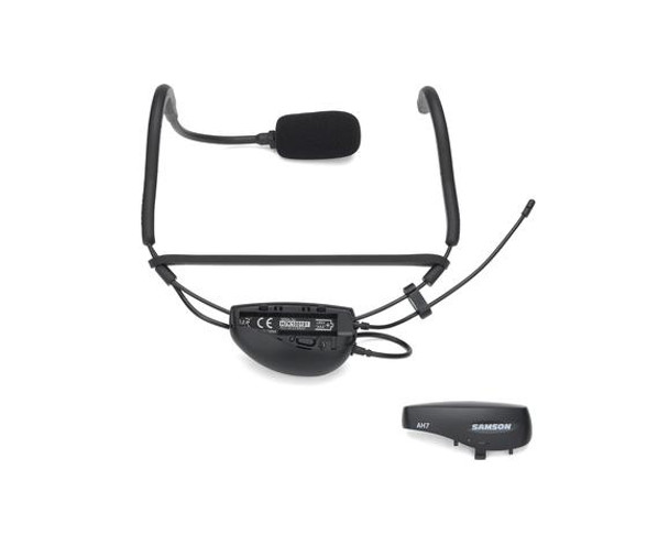 Samson SW7QTCE-K1 AH7 Transmitter with Samson Qe fitness headset mic - Frequency K1 - 489.050 MHz