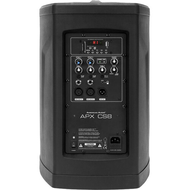 American Audio APX CS8 Powered Column PA System Mixer and Bluetooth (Black)