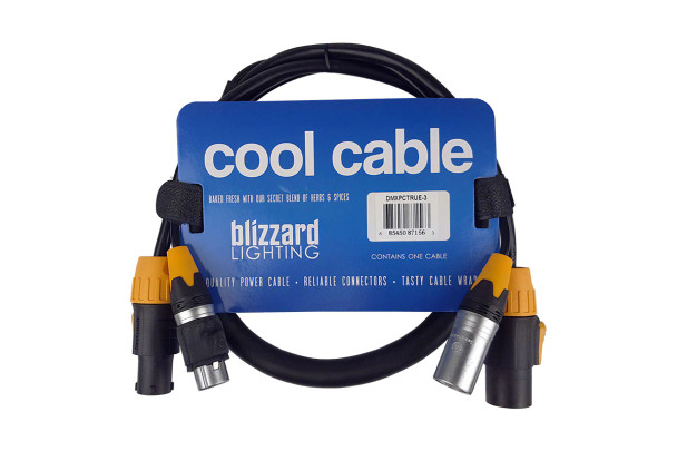 Blizzard DMX5PCT-3 IP65 Power + 5-Pin DMX Combo Cable - 3'