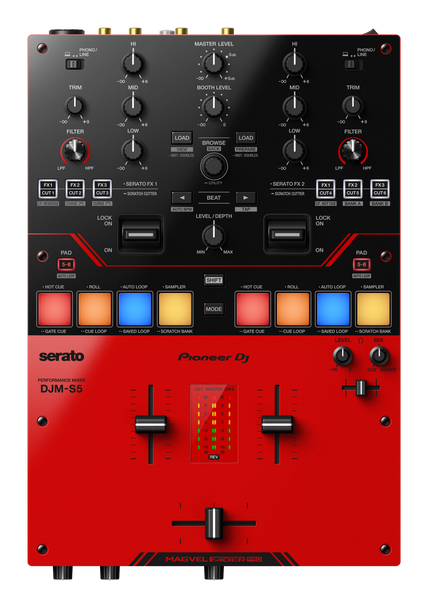 Pioneer DJ DJM-S5 Scratch-Style Two-Channel DJ Mixer for Serato DJ Pro