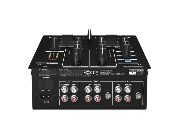 Reloop AMS-RMX-10-BT RMX-10BT is a 2-channel Bluetooth DJ mixer in compact construction