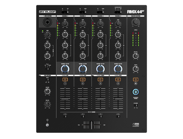 Reloop AMS-RMX-44BT RMX44BT is a 4-channel Bluetooth DJ Club Mixer