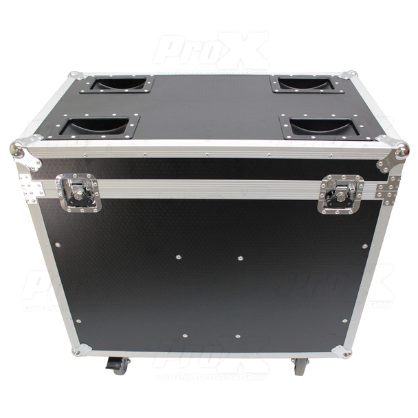 ProX XS-MH250X2W MK2 Holds 2x 250 Style Moving heads Fits ie: Elation Platinum 5R, ADJ 250s 3/8 inch Plywood, 4 inch Casters & Stackable