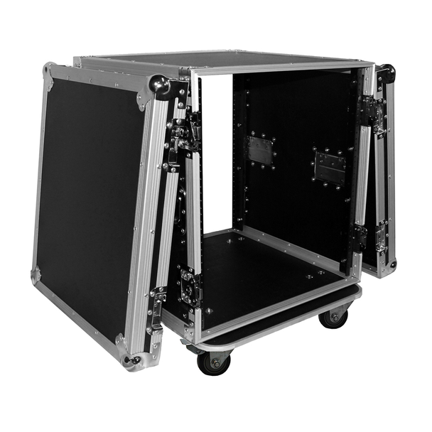 ProX T-12RSS 12U Vertical Rack, 4" Blue Casters