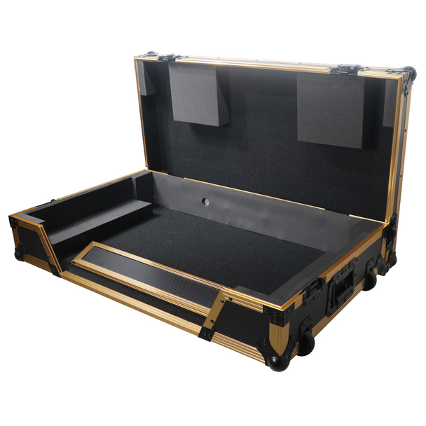 ProX XS-XDJXZ WFGLD Fits Pioneer XDJ-XZ Case & Wheels Golden Aluminum Frame, 1U Rack Rails