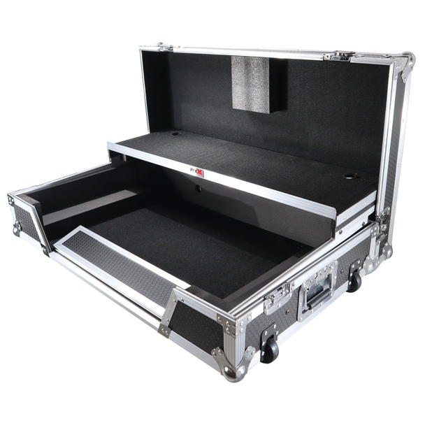 ProX XS-DDJFLX6 WLT Fits Pioneer DDJFLX6 Case w/ Sliding Laptop Shelf & Penn-Elcom Wheels