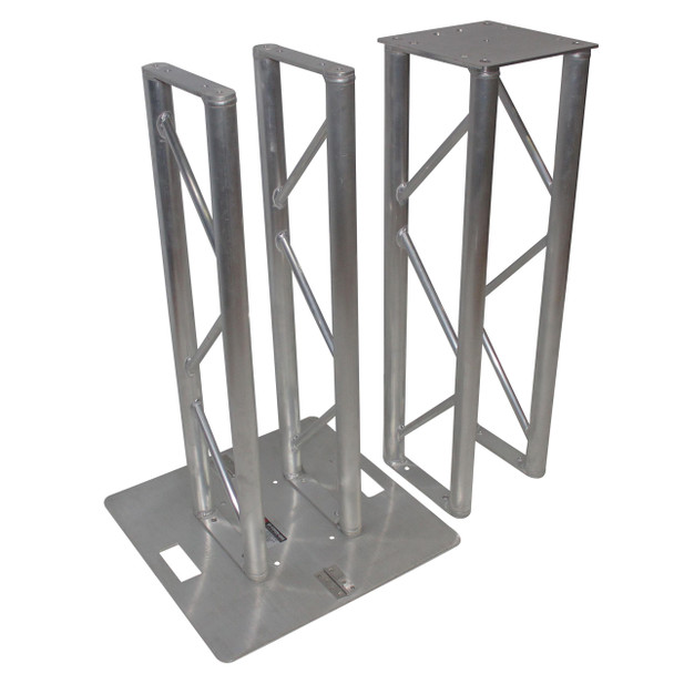 ProX XT-FTP328-656-B Flex Tower Platform Package 3.28ft or 6.56ft Incl. 4x 3.28ft I-Beam, BLK & White Scrims, Speaker Stud, 12x12" & 24x24" Fodling Base plate, Carrying Bag