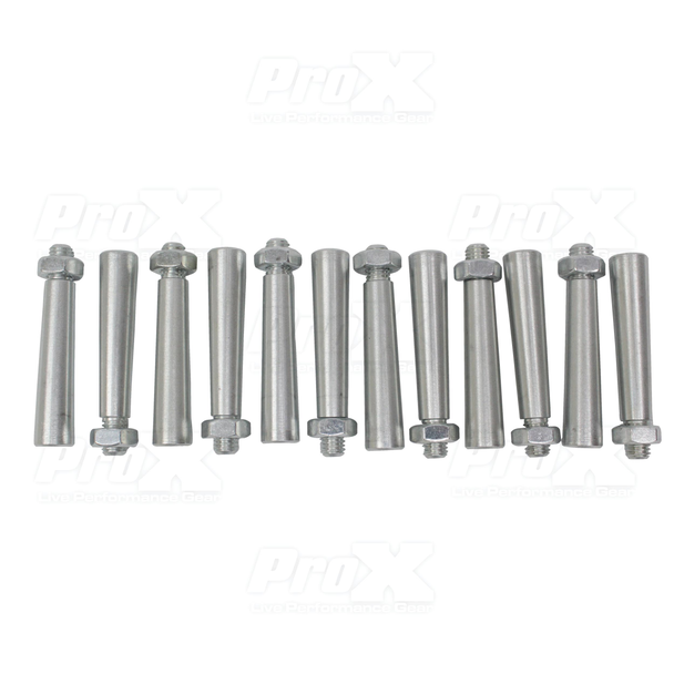 ProX XT-SPN12 Set of 12 F Bolt (Trusspin) Connector, M8-Thread, Length: 68mm, incl. Nut