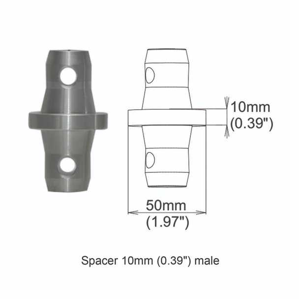 ProX XT-SPMM10 Spacer Male to Male 10mm 0.4"