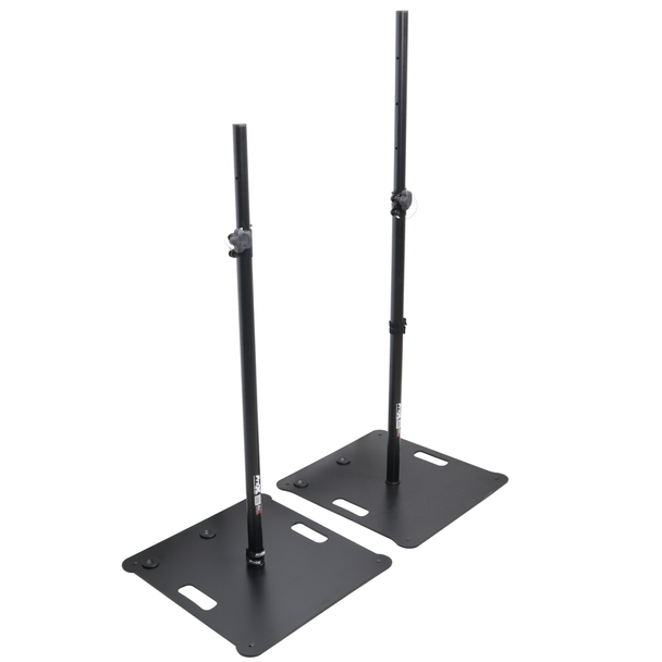 ProX X-POLARIS BL X2 Set/2 Polaris Speaker stand in Black w/ Carry Bags Box1: 2pcs Adj. pole w/ bag Box2: 2pcs Base w/ 2x bags