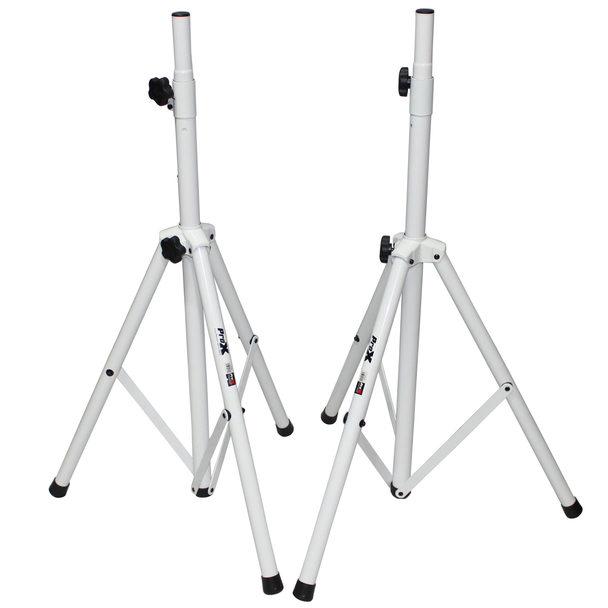 ProX T-SS28P White Pro White Twin Speaker Stand Set w/ Free Carrying Bag All Metal Joint , Never Breaks! (CP / 2 pairs) Net/Net Dealer Cost