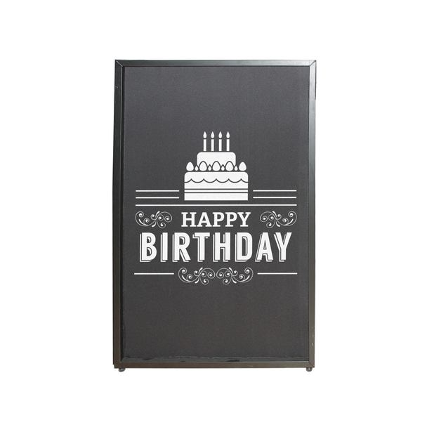 ProX XF-SHBD21 Happy Birthday Facade Enhancement Scrim - Black Script on White | Set of 2 Single scrims