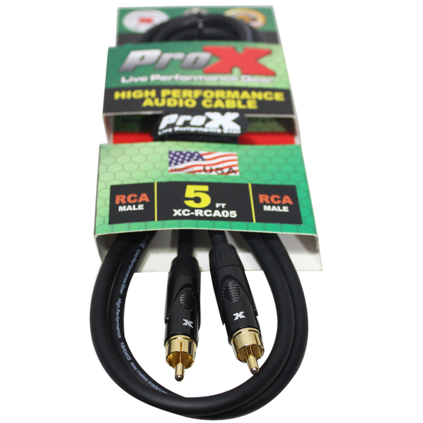 ProX XC-RCA05 5FT RCA Male to RCA Male Cable