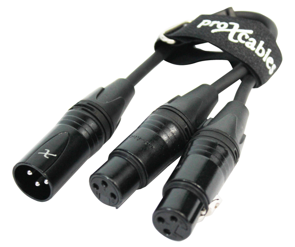 ProX XC-YXM Y CABLE XLR-M to DUAL XLR-F 6