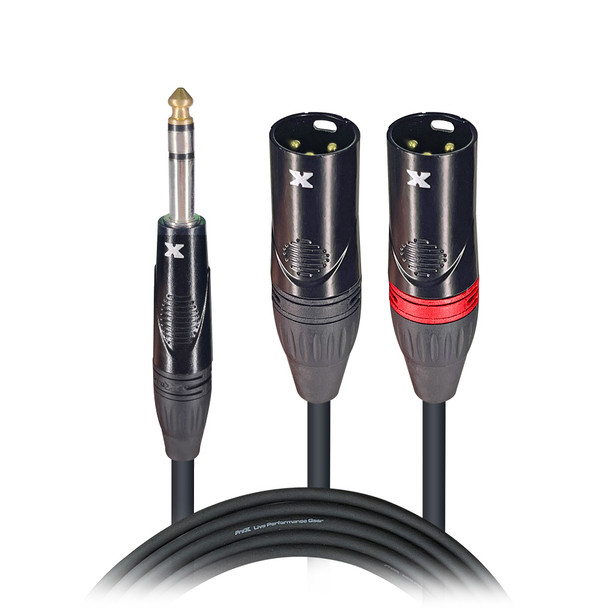 ProX XC-SYXM05 5FT 1/4" Stereo to Dual XLR-M