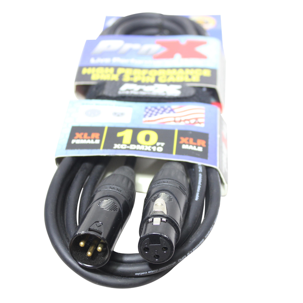 ProX XC-DMX10 10ft 3PIN DMX CABLE (High Performance)