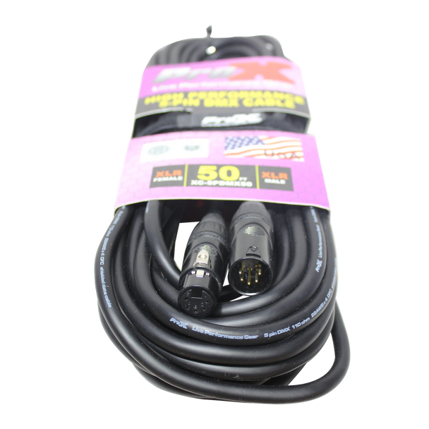 ProX XC-5PDMX50 50ft 5PIN DMX CABLE (High Performance)