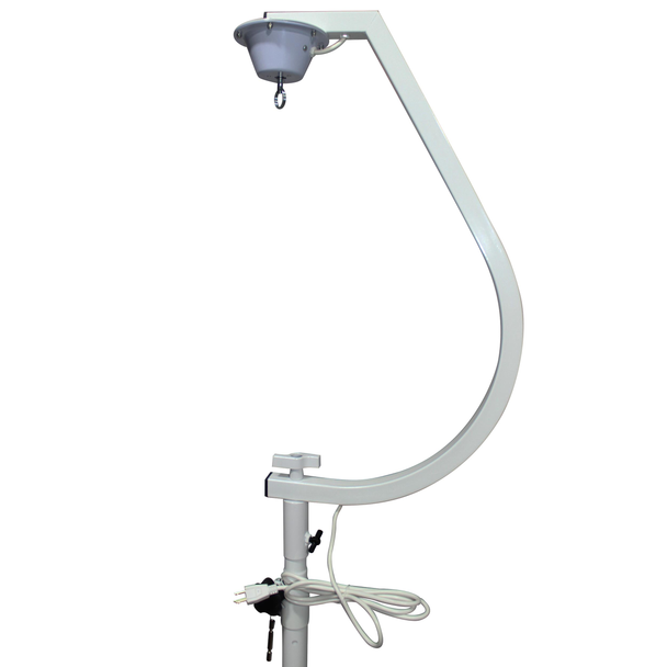 ProX X-MB16STAND White 16" Mirror Ball Hook w/ 1 rpm Motor Mirror Ball and Stand not included