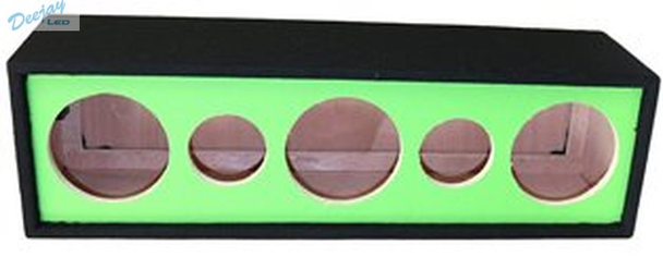 DEEJAY LED D10H3TW2VYGRSIDE For 10-in Three Horn Two Tweeters Side Speaker Enclosure Green Vinyl cloth colored