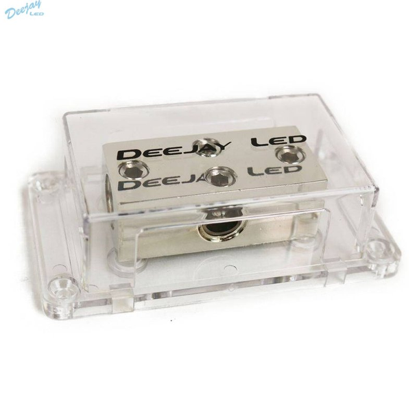 DEEJAY LED TBH1030CLEAR One 0 Gauge TO three 0 Gauge Main Power Distribution Terminal Block
