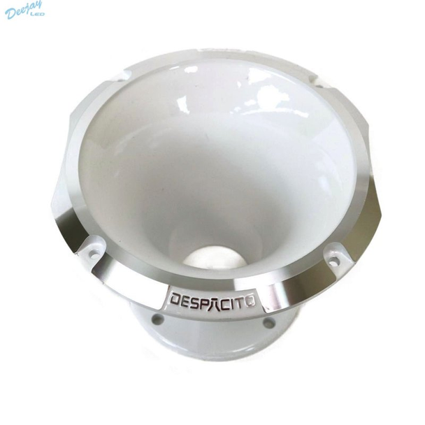 DEEJAY LED TBH1450WHITE Circular Despacito Aluminum Bolt-on High Frequency Horn Flare WHITE w/2-in Throat