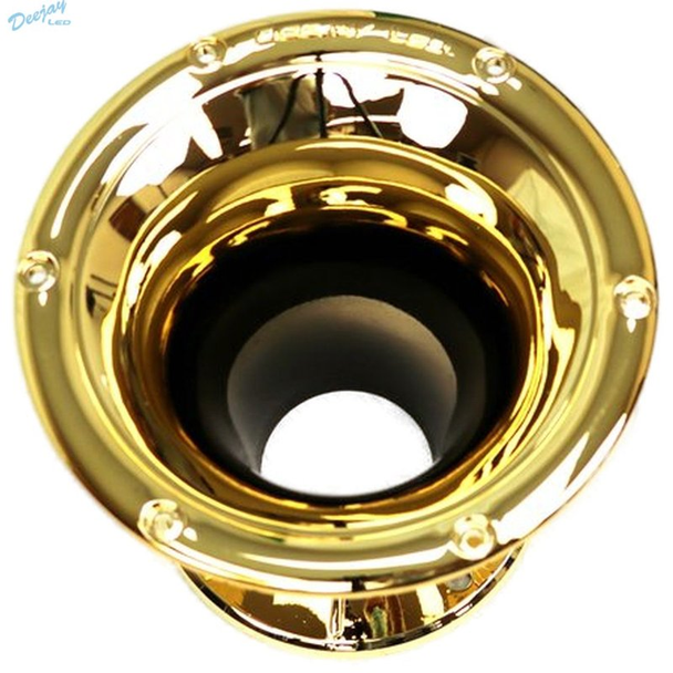 DEEJAY LED TBH2INHORNGOLD Gold Bolt-on Horn Flare with 2-in Throat for 2-in Compatible High Frequency Drivers
