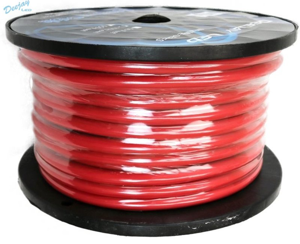DEEJAY LED TBH4100WELD 4 GAUGE 100FT Copper Power Cable Used for Vehicular Audio Amplifiers or Arc Welding