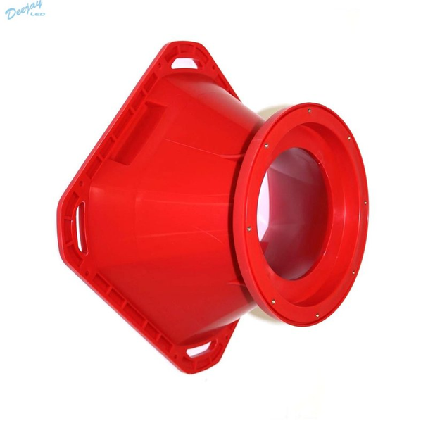 DEEJAY LED TBHDIF8RED 8-in Speaker Despacito Midrange Diffuser Horn w/ Exponential Flare in Red