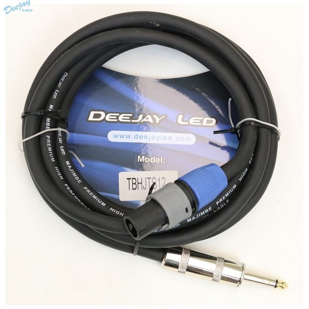 DEEJAY LED TBHJTS12 12 Foot Length 1/4-in to SPEAKON 4C Audio Cable