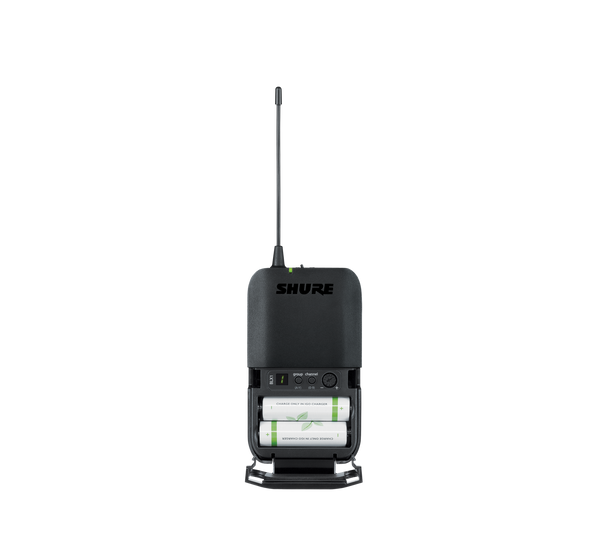 Shure BLX14R/B98-H10 Instrument System with (1) BLX4R Wireless Receiver (1) BLX1 Bodypack Transmitter and (1) WB98H/C Cardioid Condenser Instrument Microphone