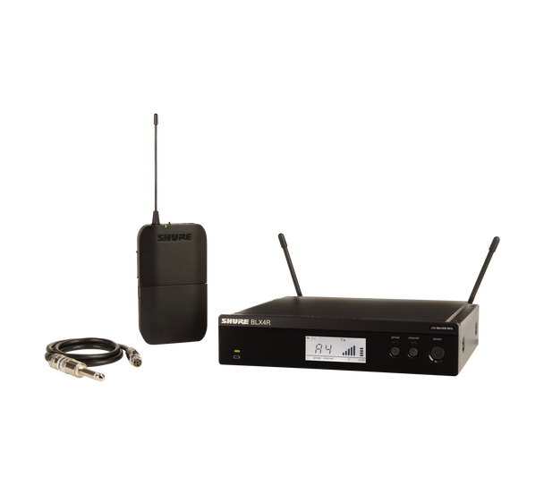 Shure BLX14R-H11 Guitar Wireless System with (1) BLX4R  Wireless Receiver (1) BLX1 Bodypack Transmitter and (1) WA302 Instrument Cable