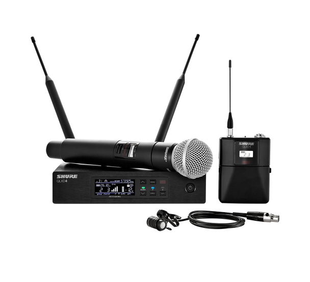 Shure QLXD124/85-J50A Bodypack and Vocal Combo System with WL185 and SM58¨