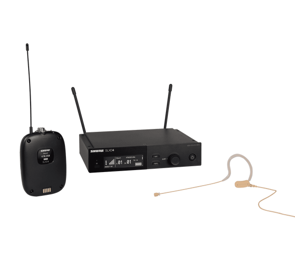 Shure SLXD14/153T-J52 Combo System with SLXD1 Bodypack SLXD4 Receiver and MX153T Earset Headworn Microphone