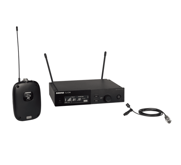 Shure SLXD14/93-H55 Combo System with SLXD1 Bodypack SLXD4 Receiver and WL93 Lavalier Microphone