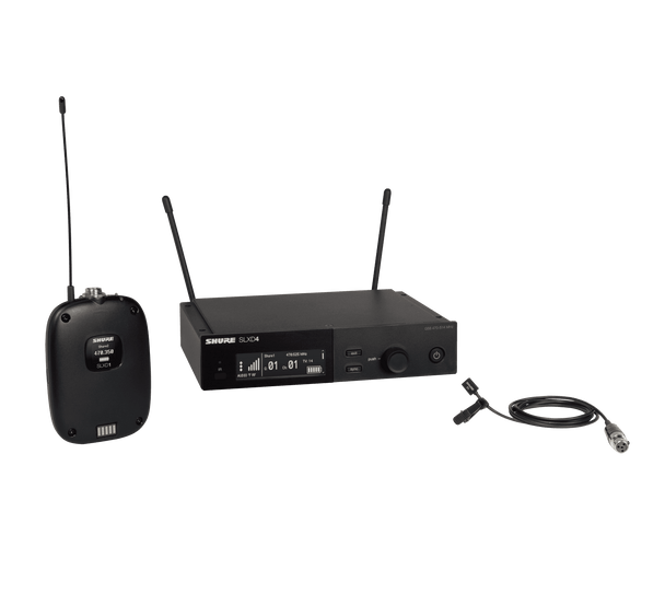 Shure SLXD14/93-J52 Combo System with SLXD1 Bodypack SLXD4 Receiver and WL93 Lavalier Microphone