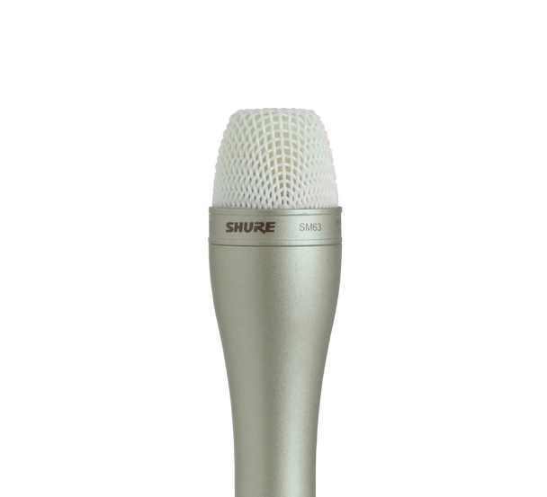 Shure SM63L Omnidirectional Dynamic Champagne Finish with Extended Handle for Interviewing