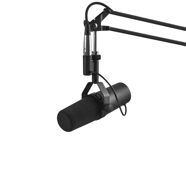 Shure SM7B Cardioid Dynamic Studio Vocal Microphone includes standard and close-talk windscreens