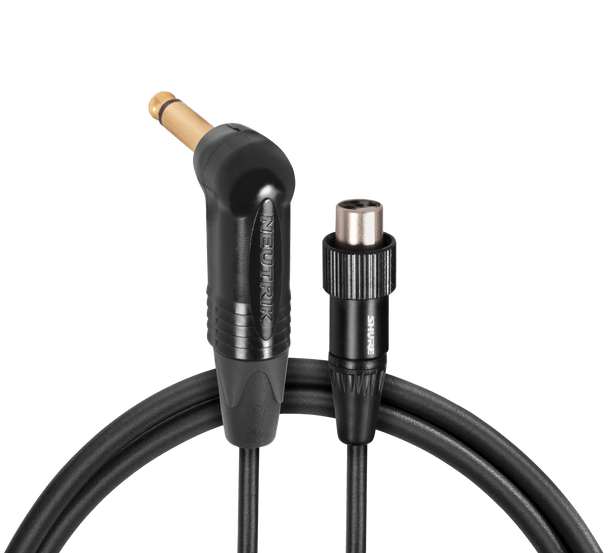 Shure WA307 Premium Guitar Cable with Right Angle _ Inch Neutrik Connector