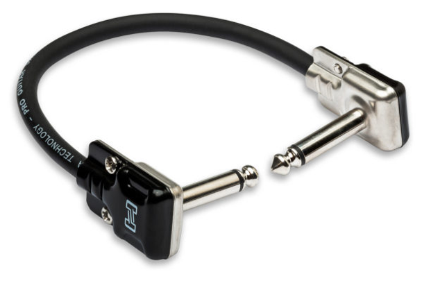 Hosa Technology REAN Low-Profile Right-Angle to Right-Angle Pro Guitar Patch Cable (6")